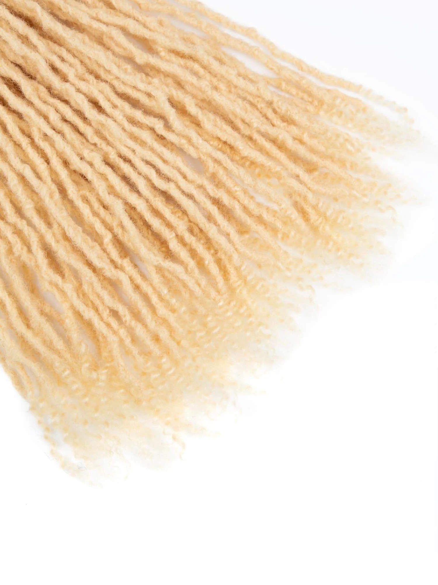 #613 Blonde Textured Loc Extensions with Curly Ends In Size 0.3-0.6cm - Image 6