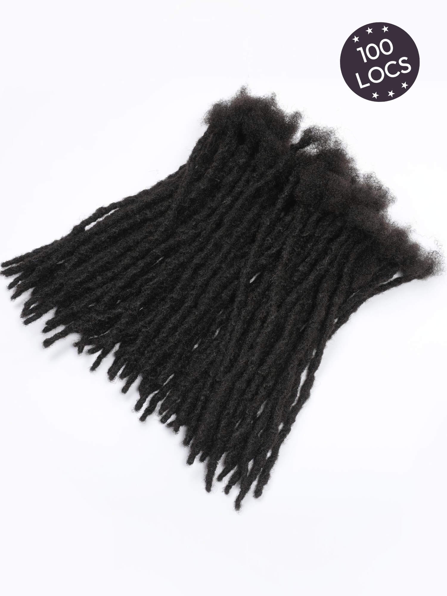 100 Locs Bundle - Anwi Textured Human Hair Loc Extensions, Natural Black - Image 9