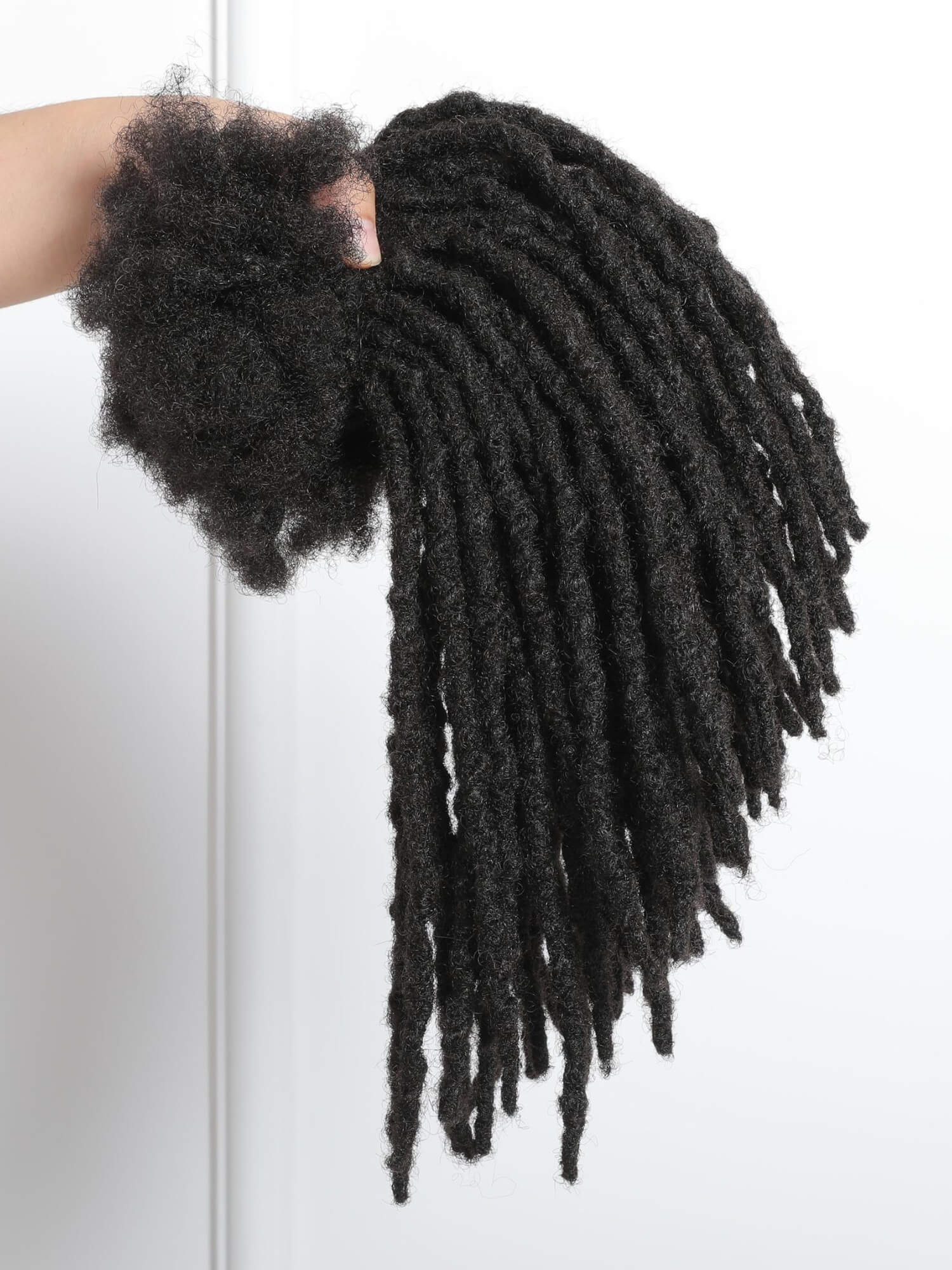 130 Locs Bundle - Anwi Textured Human Hair Loc Extensions, Natural Black - Image 9