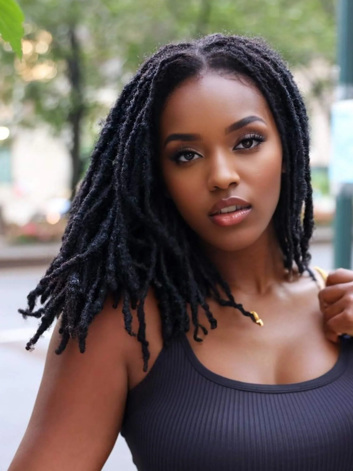70 Locs Bundle - Anwi Textured Interlocked Human Hair Loc Extensions - Image 4