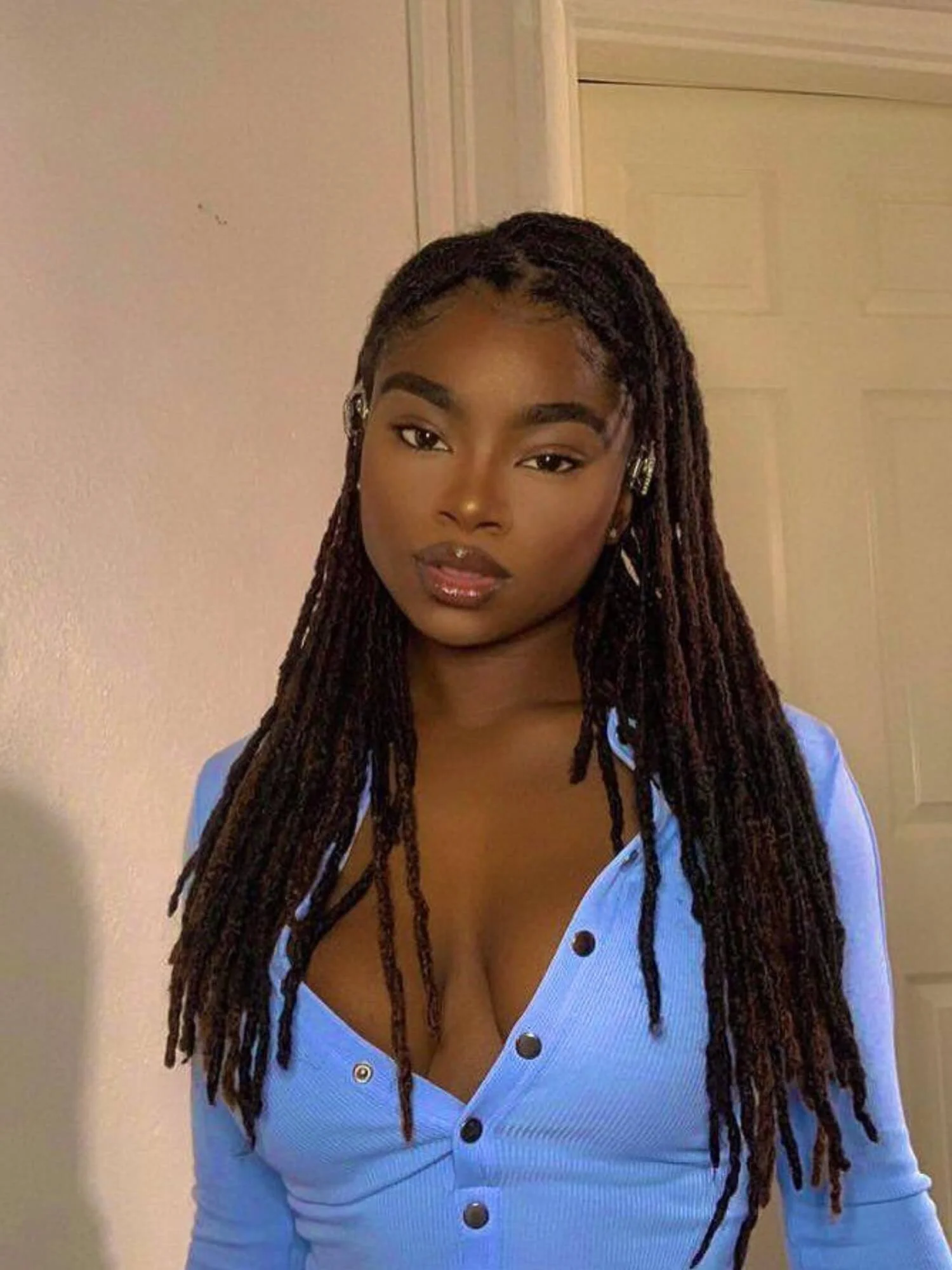 100 Locs Bundle - Anwi Textured Human Hair Loc Extensions, Natural Black - Image 4