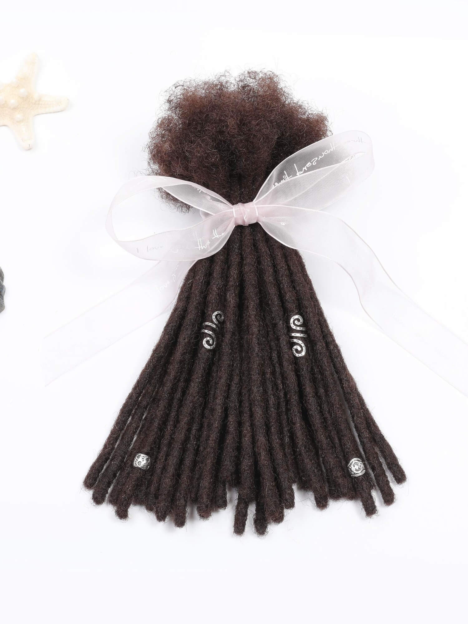 #2 Dark Brown Color Standard Human Hair Loc Extensions