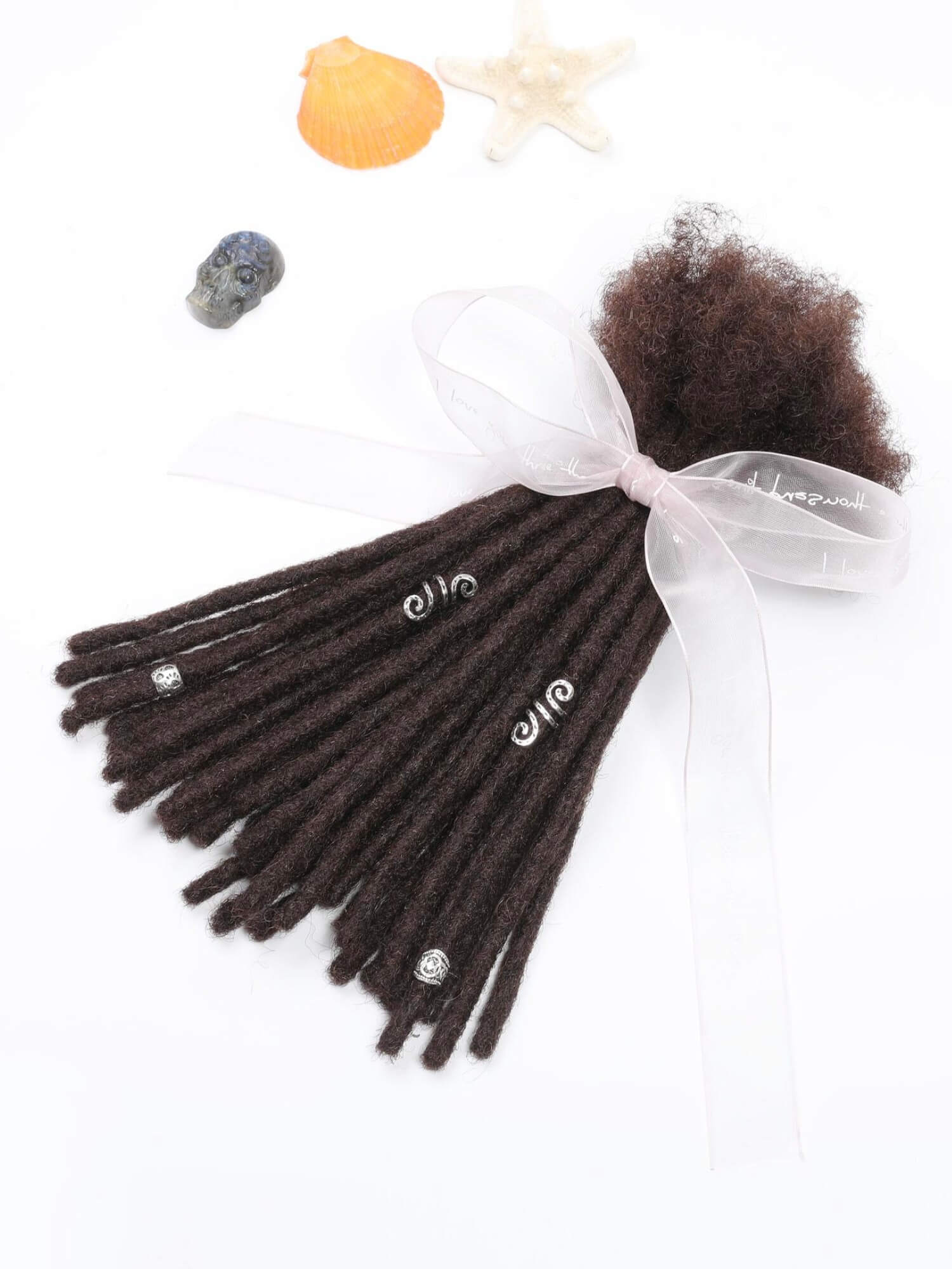 #2 Dark Brown Color Standard Human Hair Loc Extensions - Image 5
