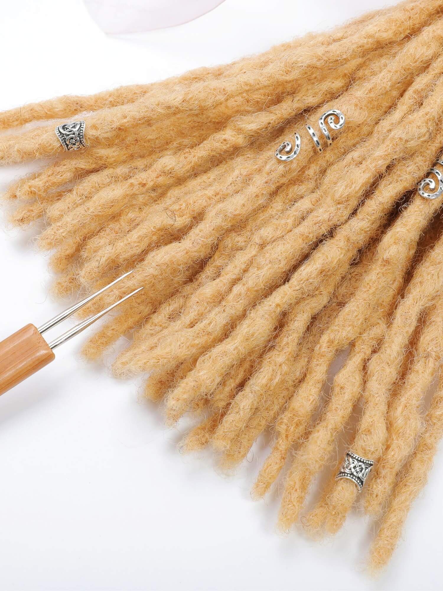 #27 Honey Blonde Anwi Textured Human Hair Loc Extensions - Image 7