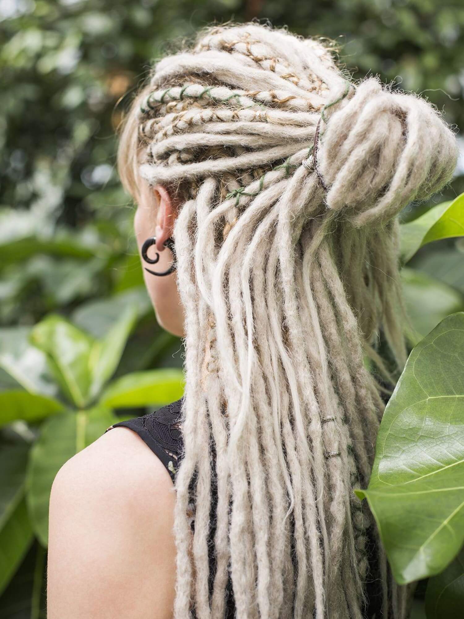 Loop Top Straight Human Hair Dreadlock Extensions 10 Dreads - Image 3
