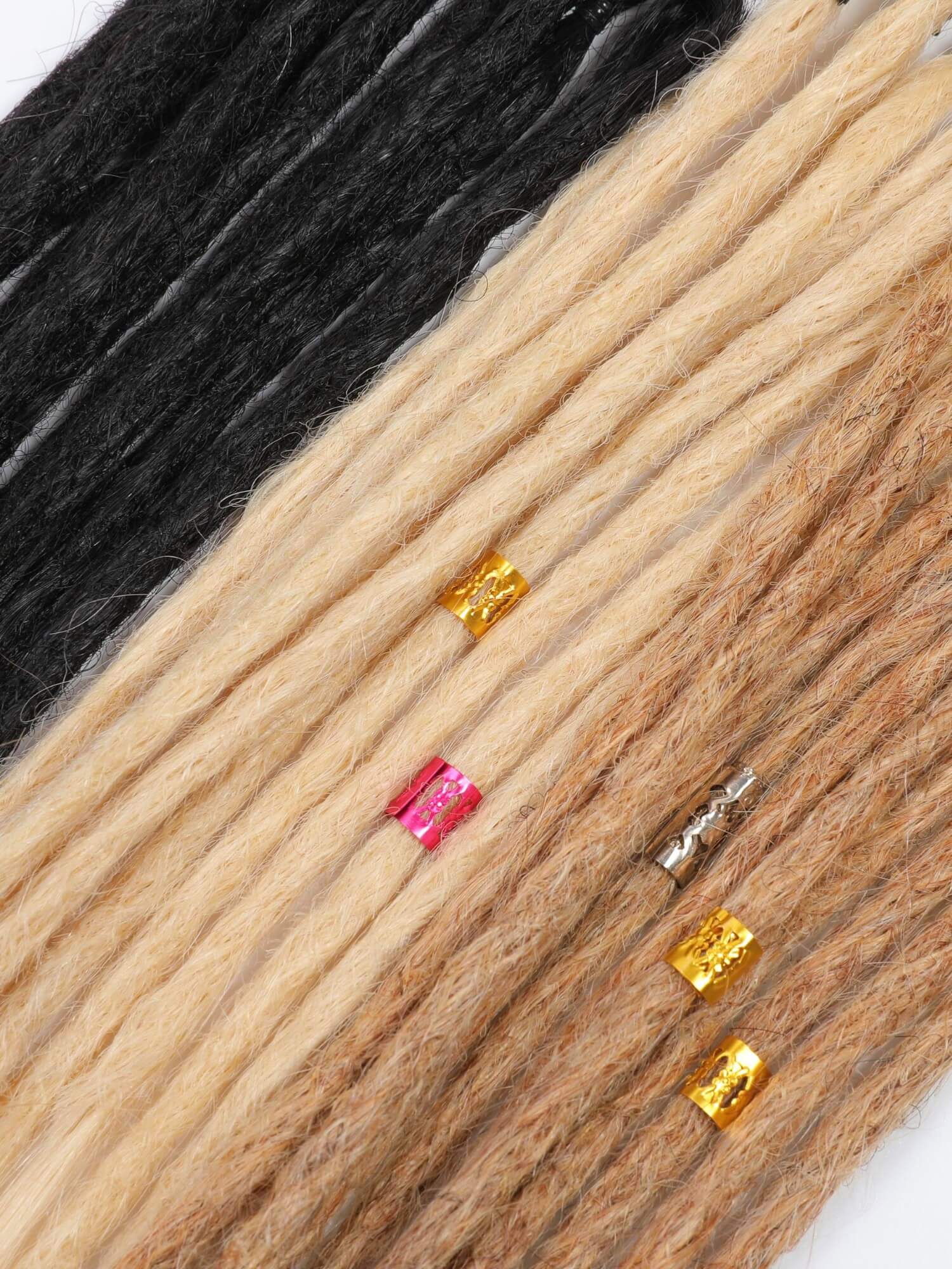 Loop Top Straight Human Hair Dreadlock Extensions 10 Dreads - Image 6