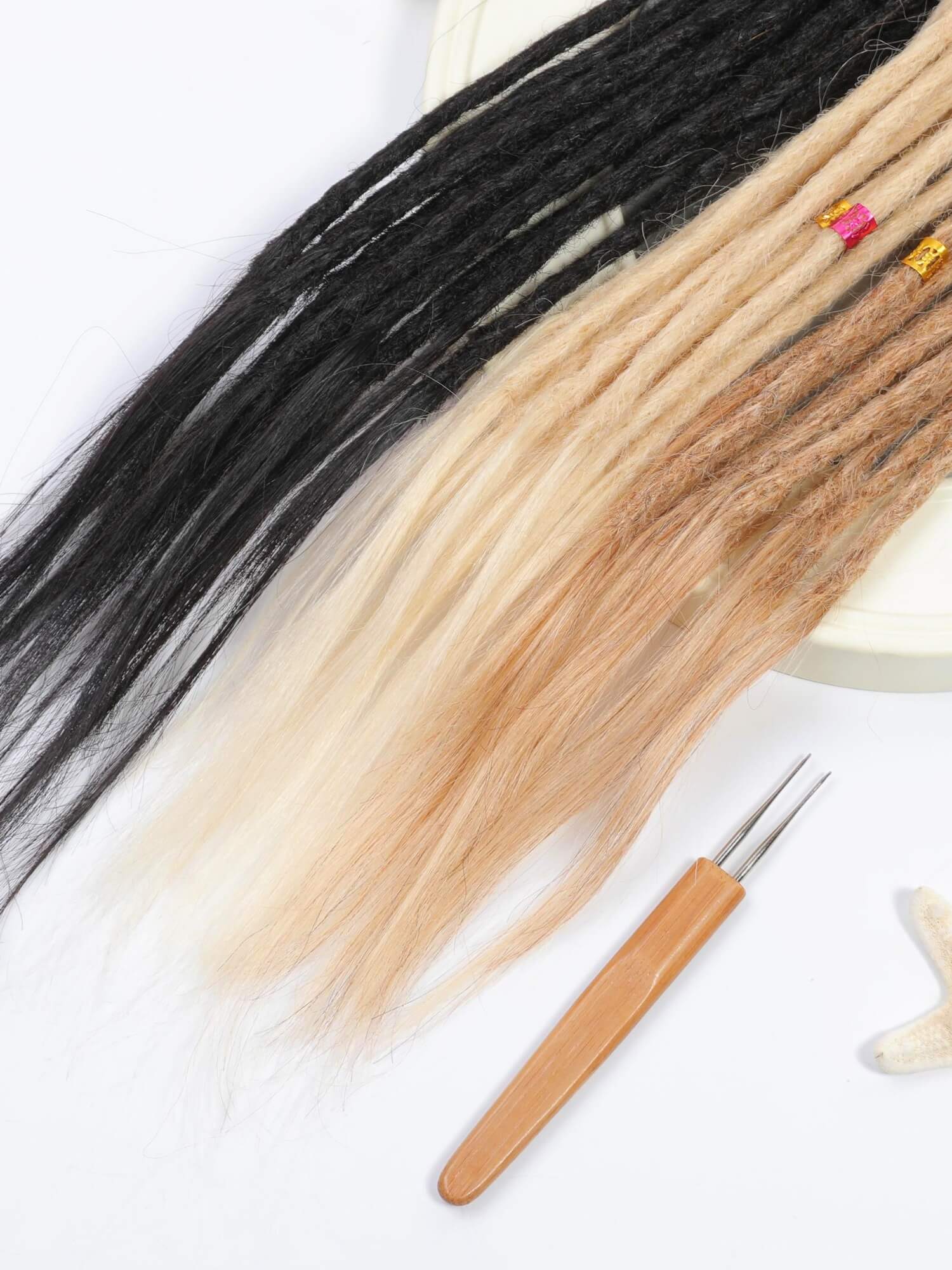Loop Top Straight Human Hair Dreadlock Extensions 10 Dreads - Image 7
