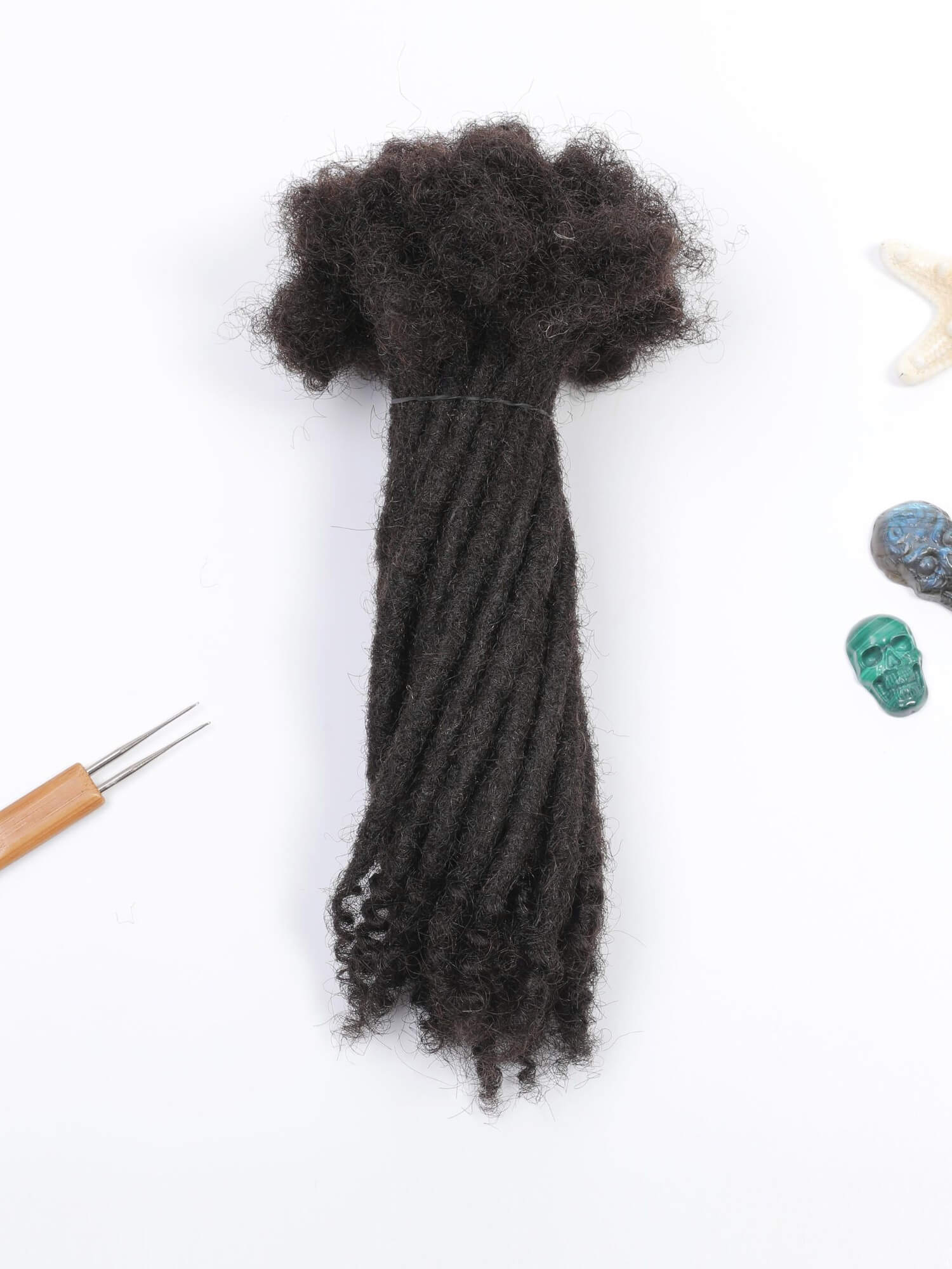 70 Locs Bundle - Human Hair Loc Extensions With Curly Ends - Image 3