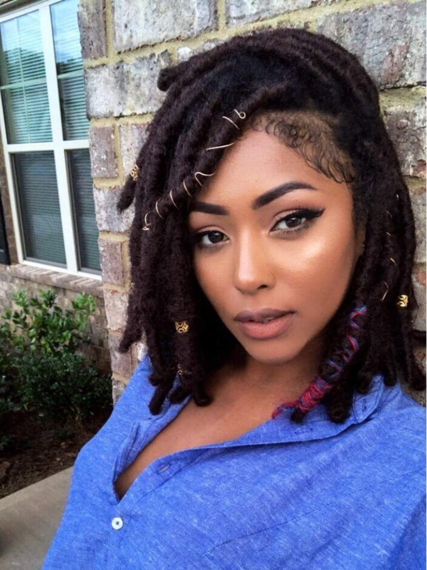 Large 1.0-1.5cm Thickness Anwi Textured Interlocked Human Loc Extensions - Image 6