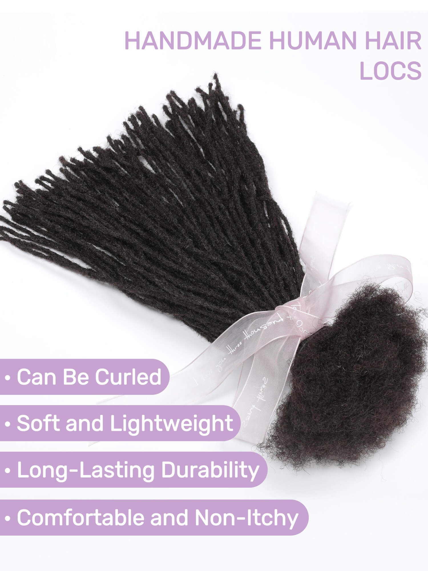 100 Locs Bundle - Micro Loc Extensions Human Hair 0.2cm Thickness - Image 3