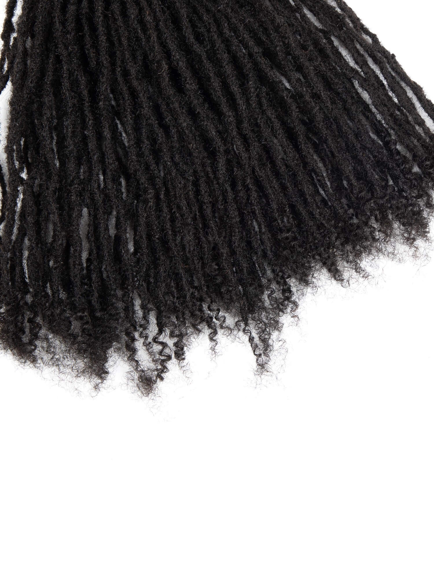 Micro 0.2cm Size Anwi Textured Interlocked Micro Loc Extensions with Curly Ends Human Hair - Image 7