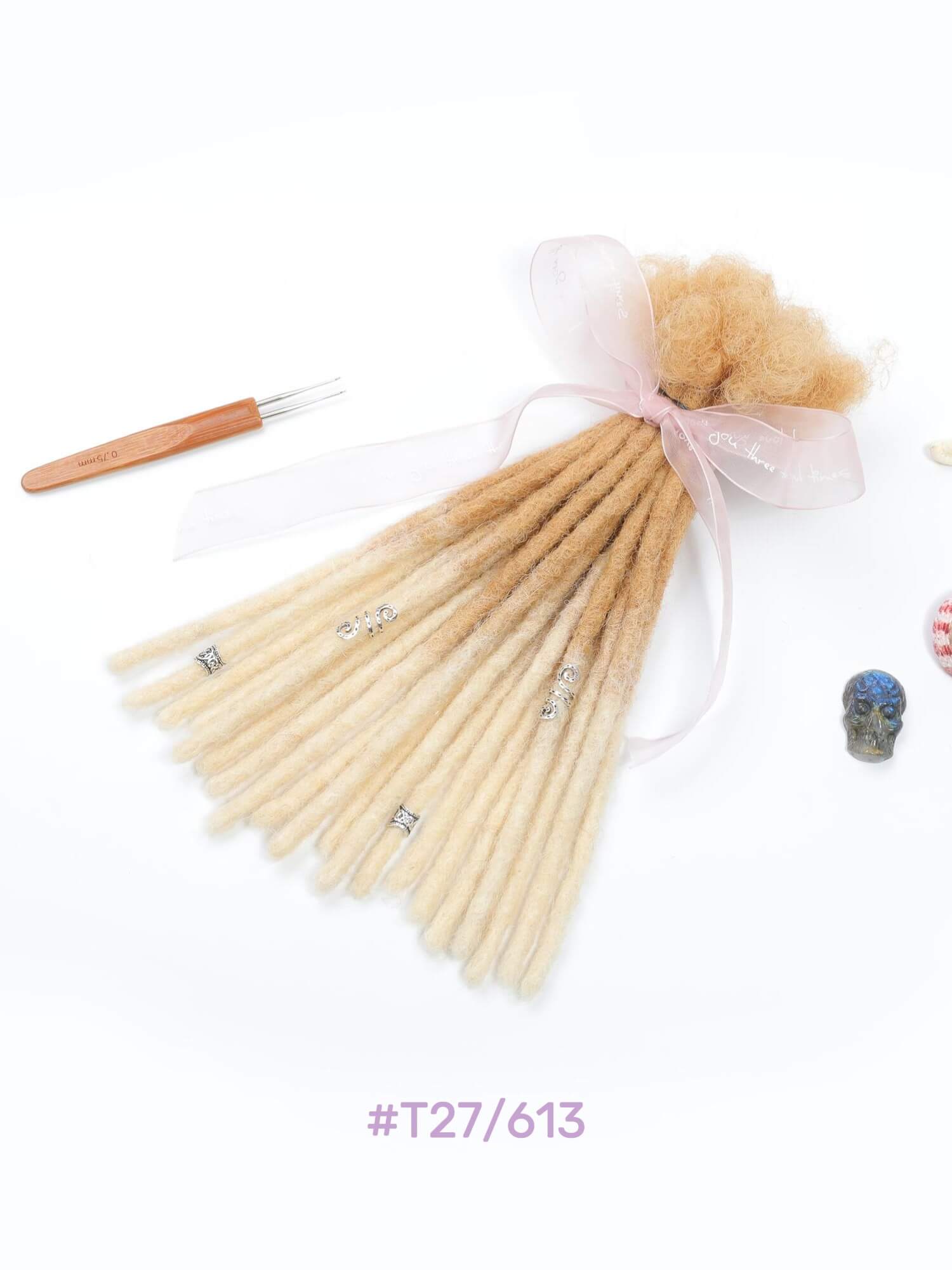 70 Locs Bundle Ombre Standard Human Hair Dreadlock Extensions - Colors Available - Image 12
