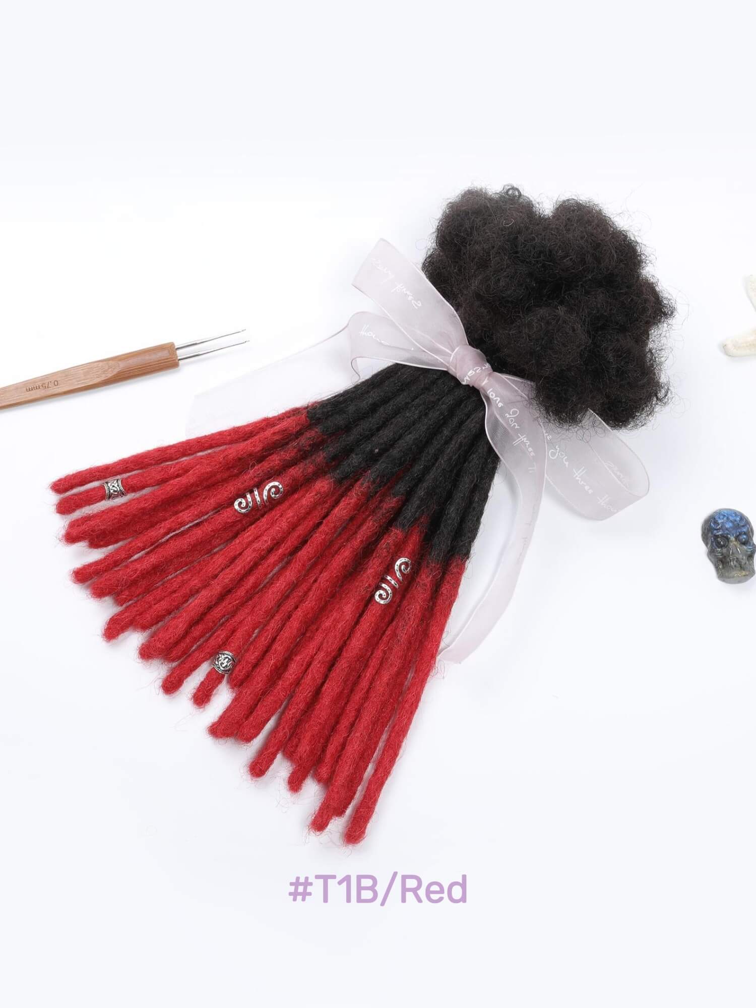 70 Locs Bundle Ombre Standard Human Hair Dreadlock Extensions - Colors Available - Image 8