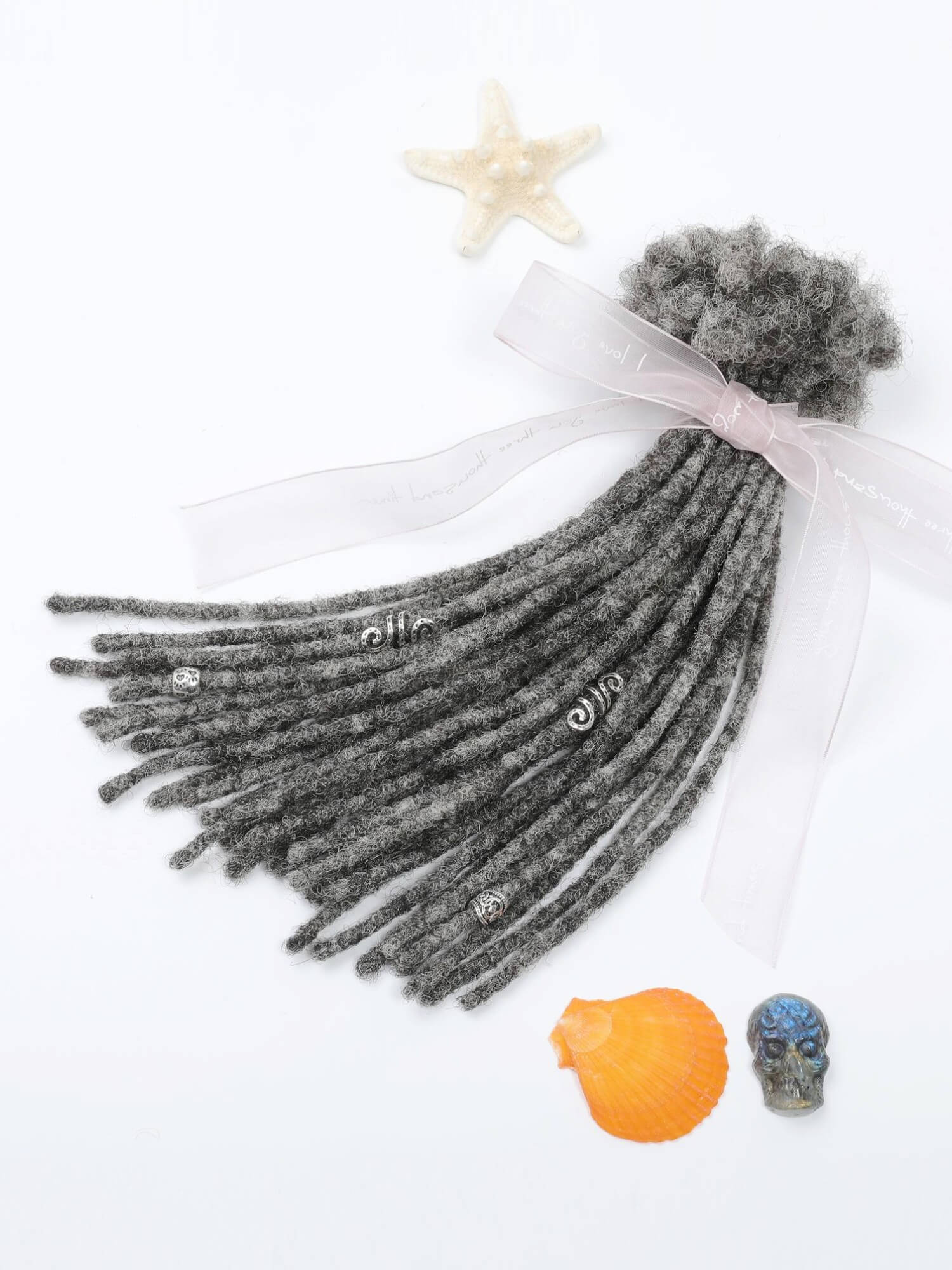 Salt and Pepper Standard Human Hair Loc Extensions - Image 6