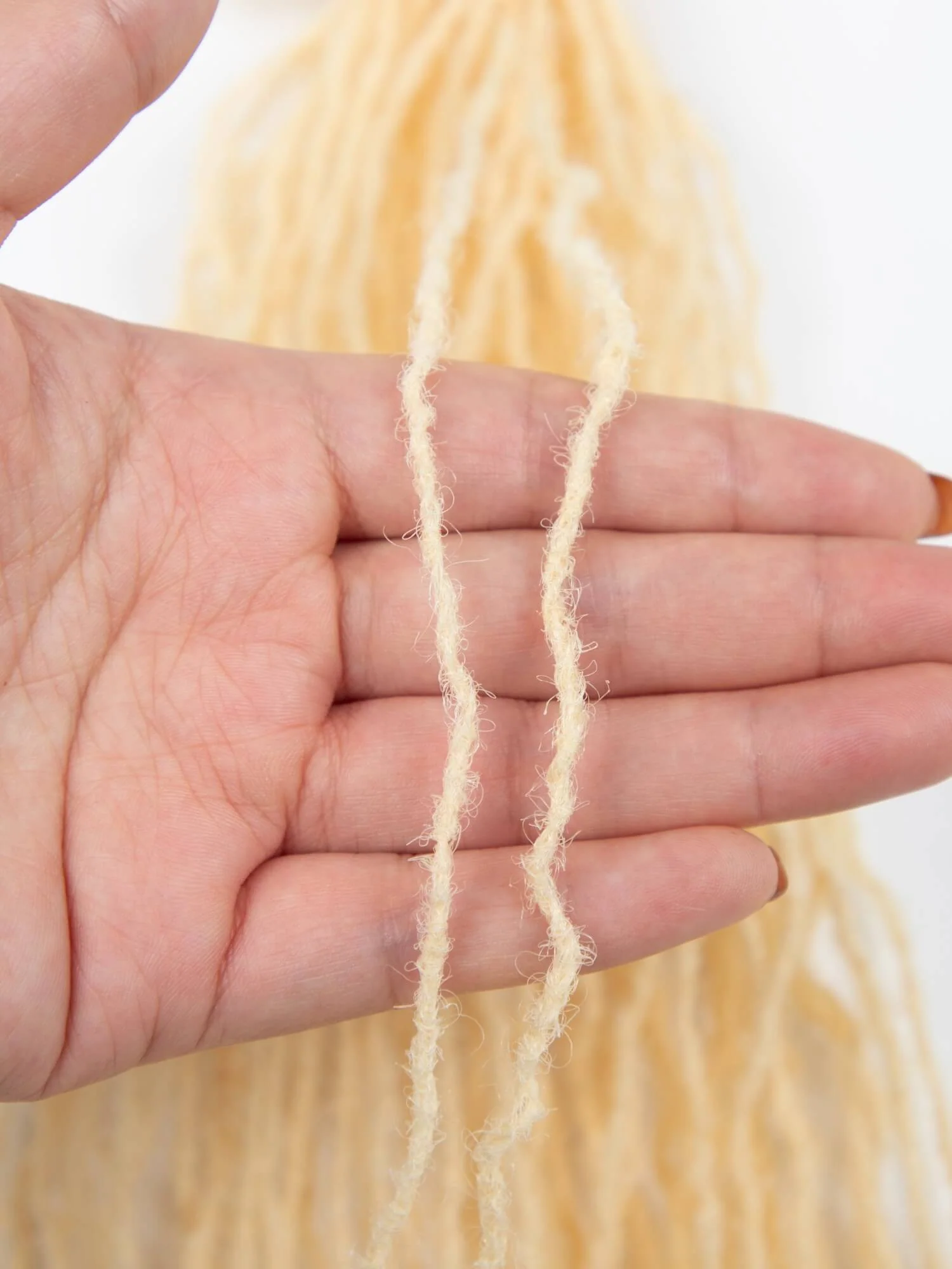 #613 Blonde Sisterloc Extensions Human Hair – 0.1cm Handmade Loc Extensions - Image 4