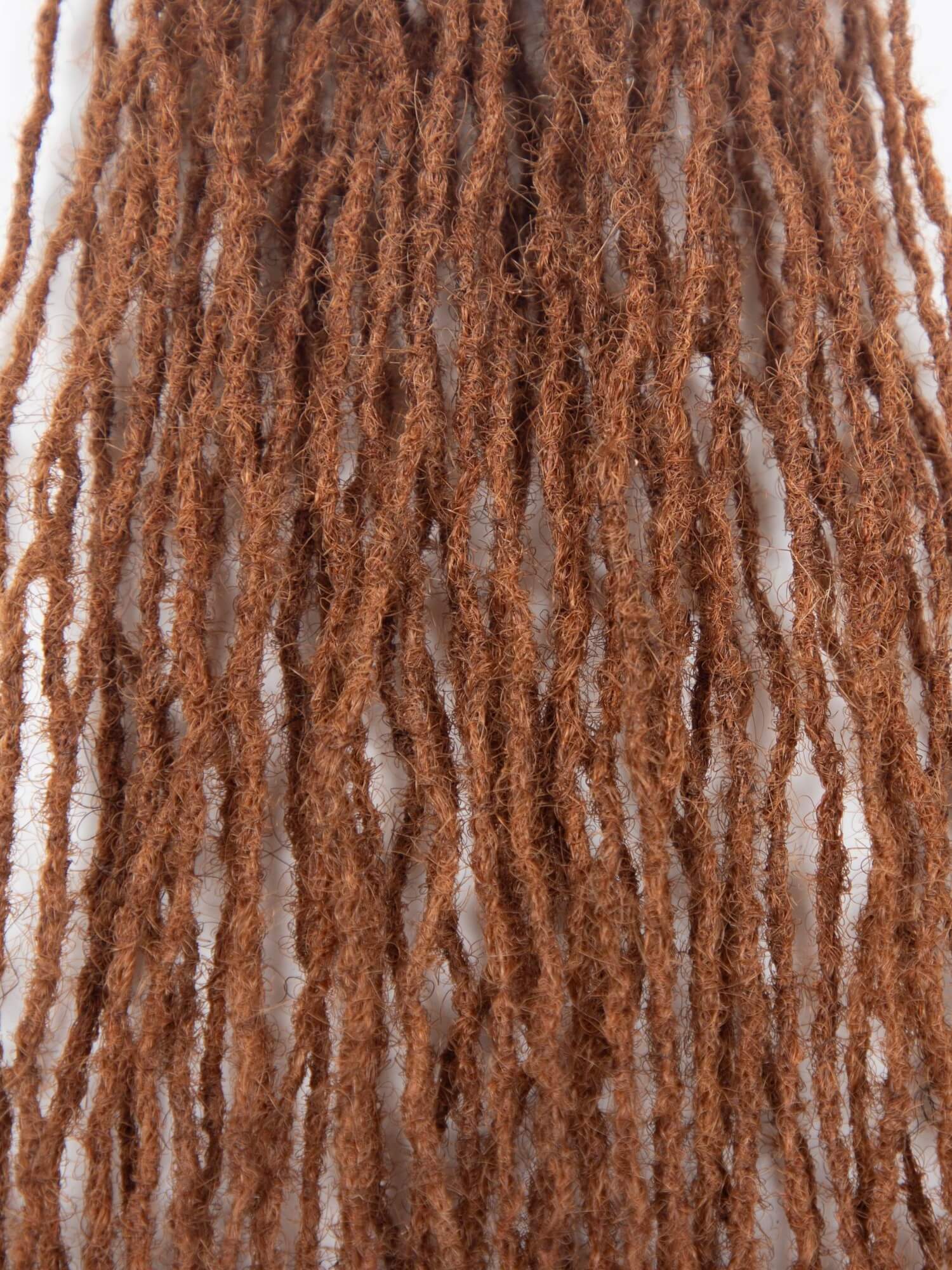 #30 Camel Brown Sisterloc Extensions Human Hair – 0.1cm Handmade Loc Extensions - Image 5
