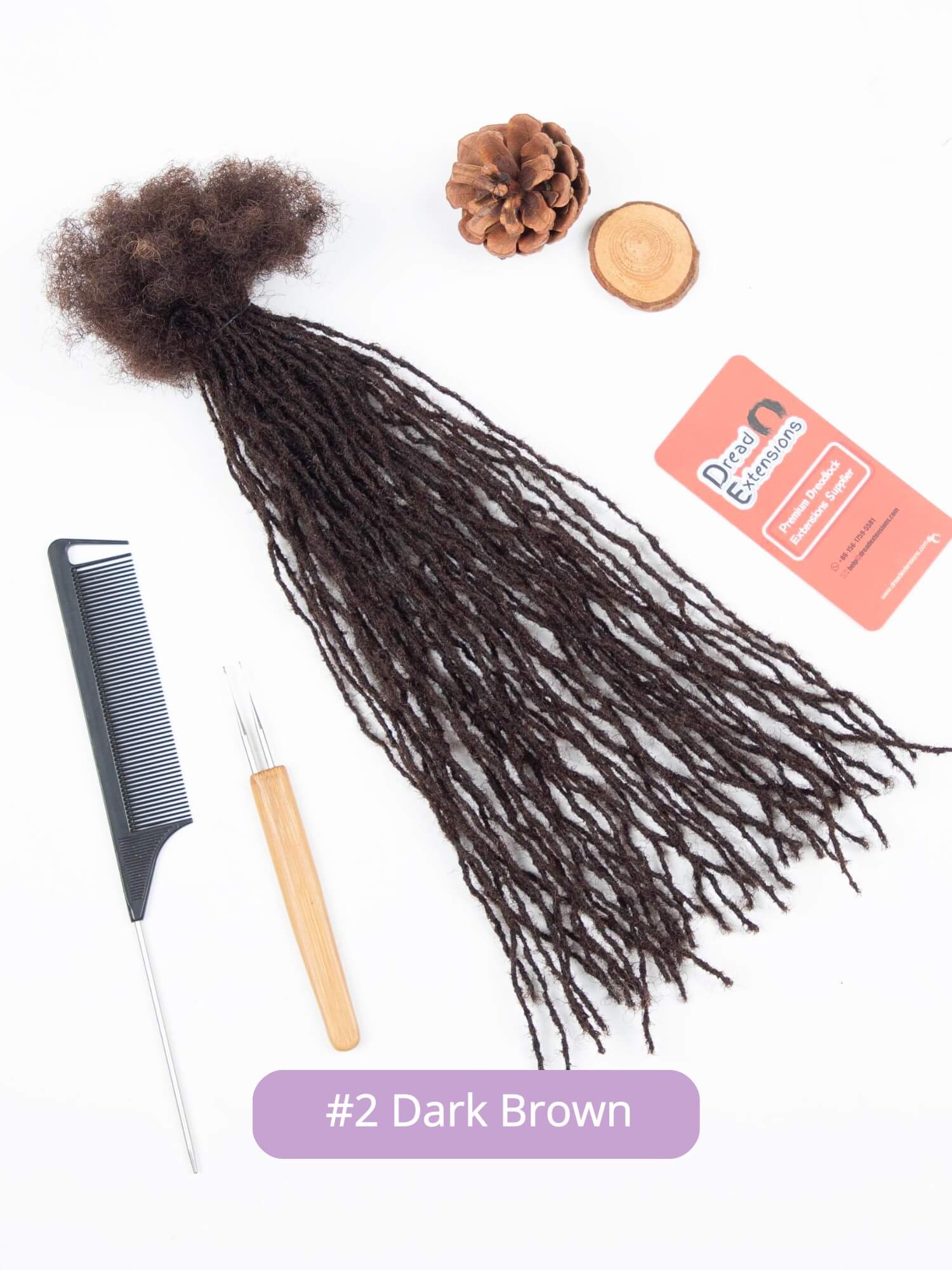0.1cm Sisterloc Extensions Human Hair – Handmade 100% Human Hair Locs - Image 3
