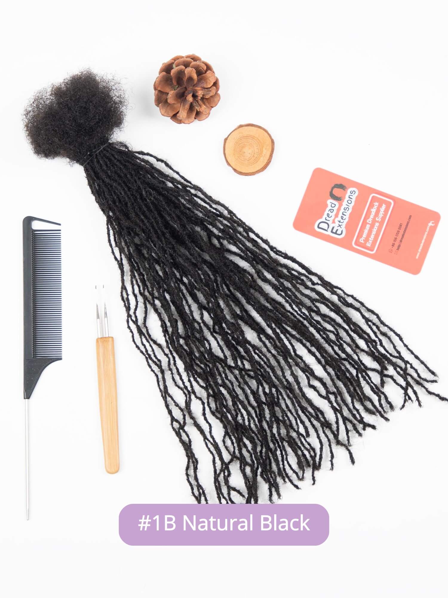 0.1cm Sisterloc Extensions Human Hair – Handmade 100% Human Hair Locs - Image 5