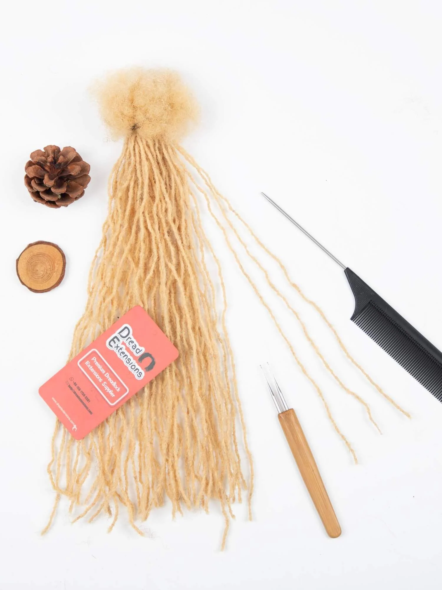 #27 Honey Blonde Sisterloc Extensions Human Hair – 0.1cm Handmade Loc Extensions - Image 3