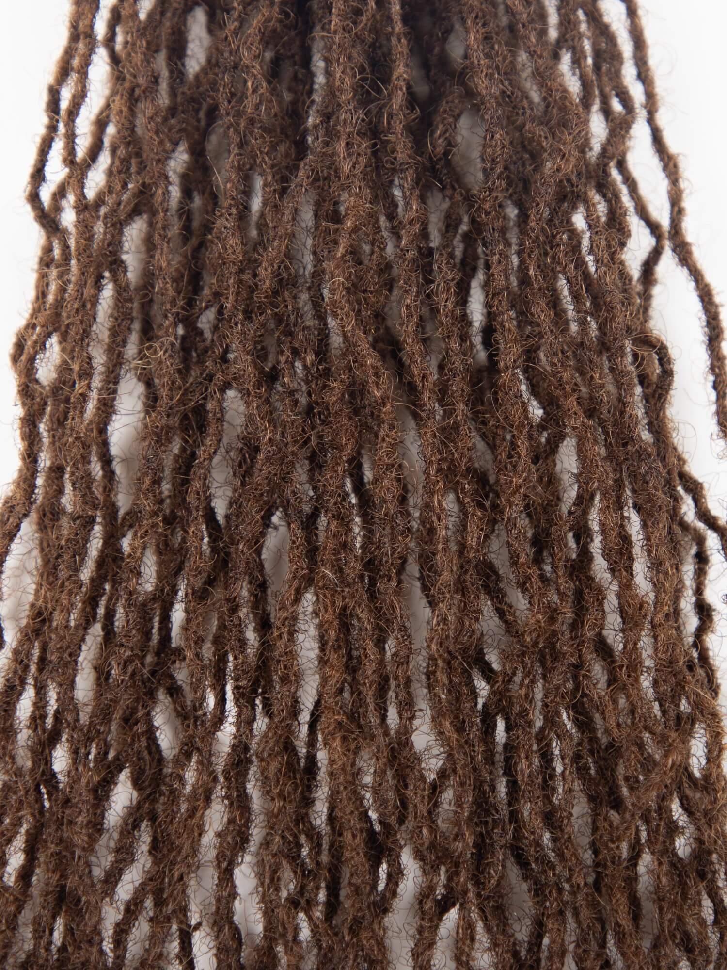 #4 Medium Brown Sisterloc Extensions Human Hair – 0.1cm Handmade Loc Extensions - Image 5