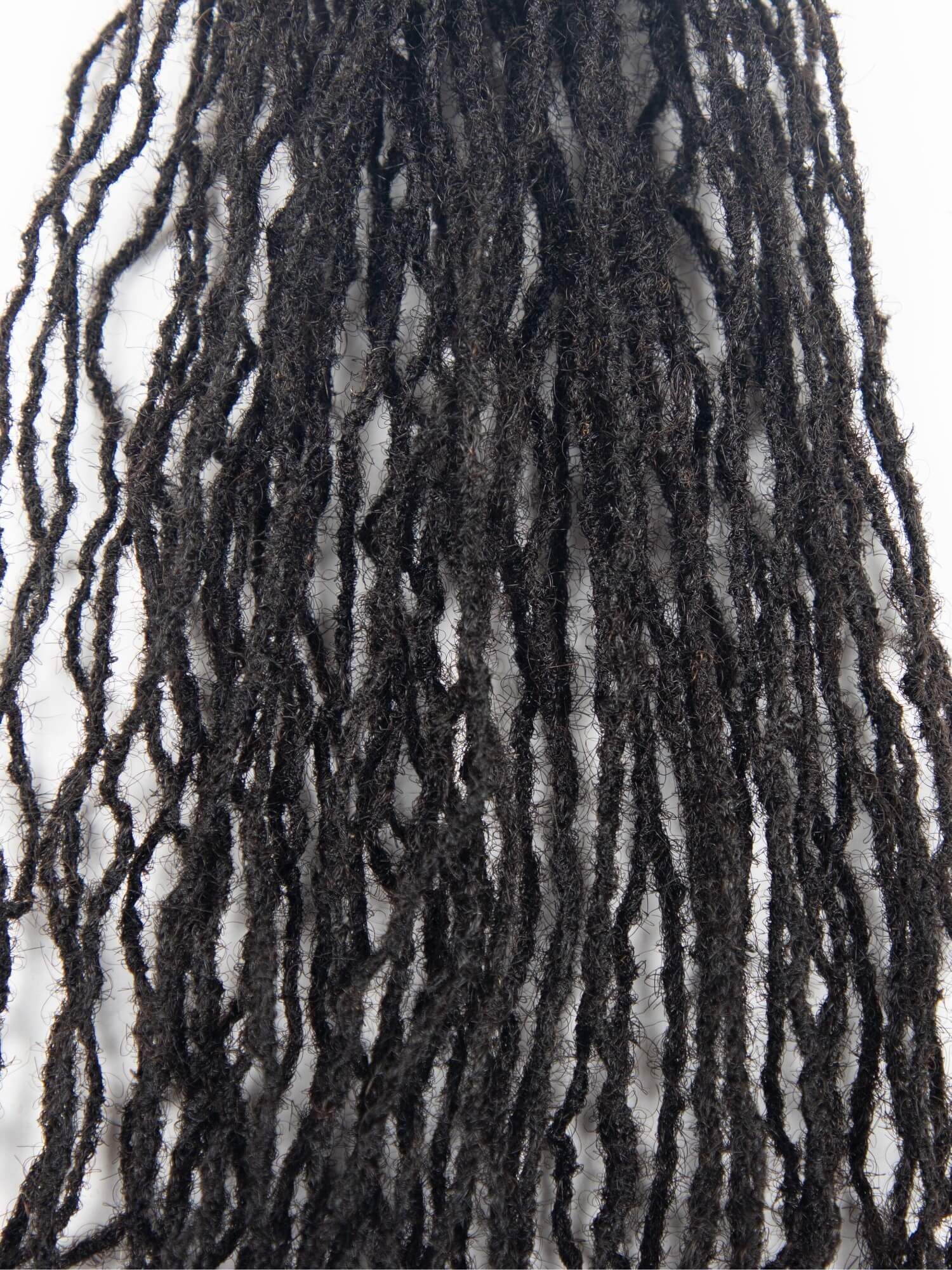Natural Black Sisterloc Extensions Human Hair – 0.1cm Handmade Loc Extensions - Image 6