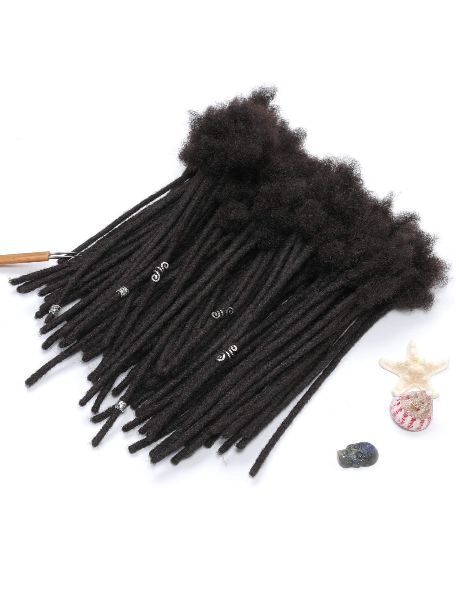 70 Locs Bundle - Standard Human Hair Loc Extensions, Natural Black - Image 8