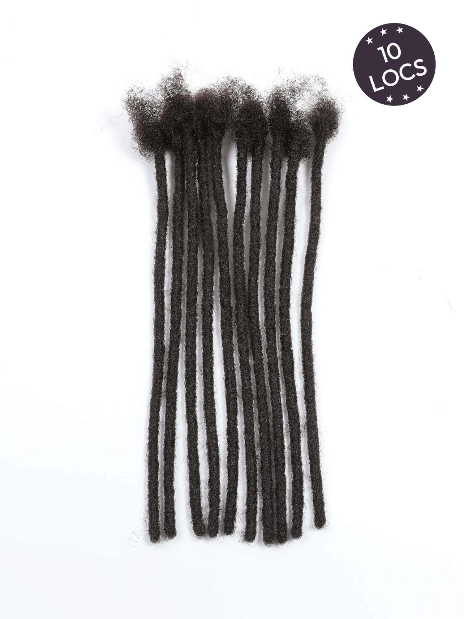Standard Human Hair Loc Extensions - Natural Black Color - Image 10