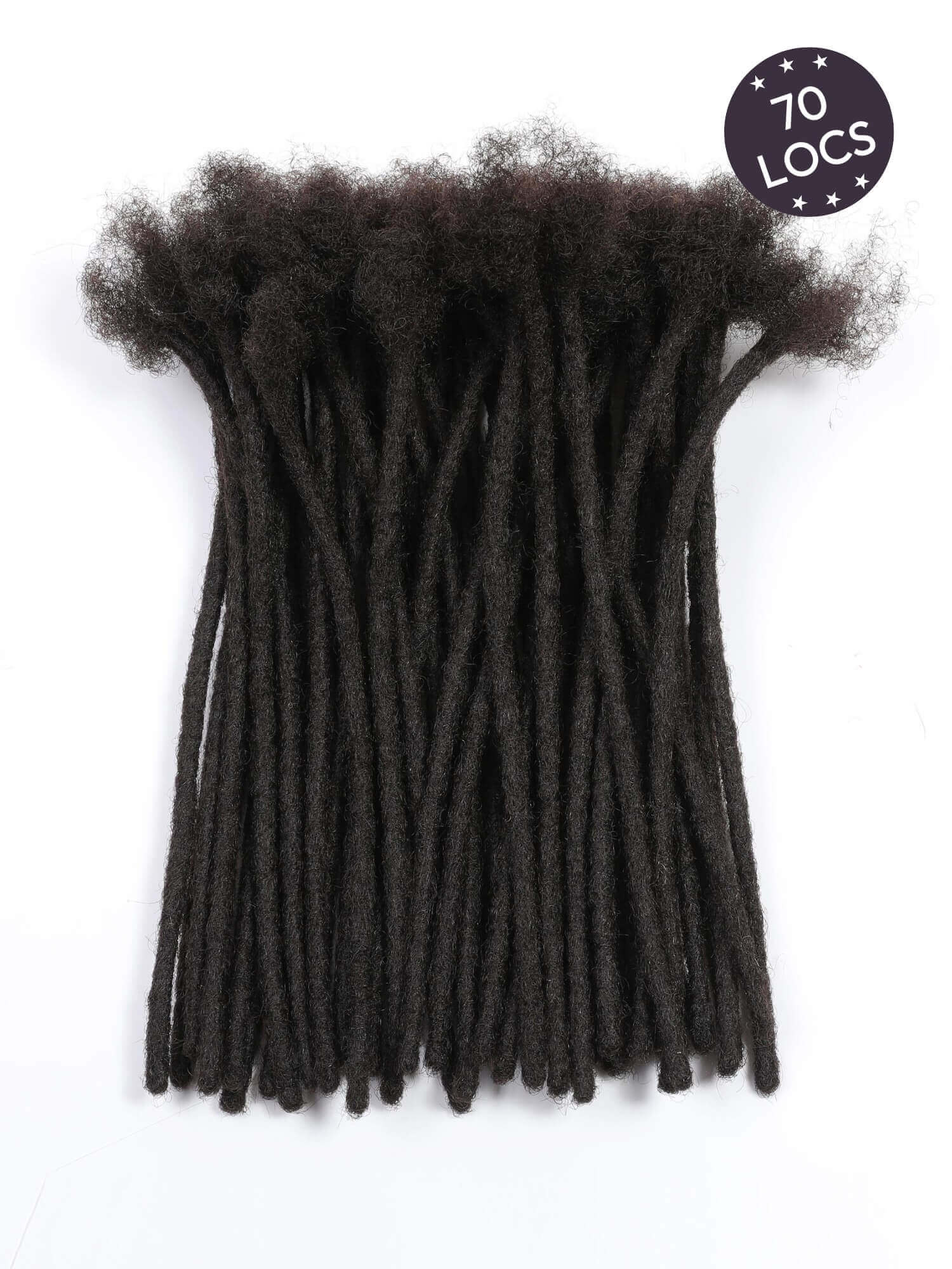 Standard Human Hair Loc Extensions - Natural Black Color - Image 12