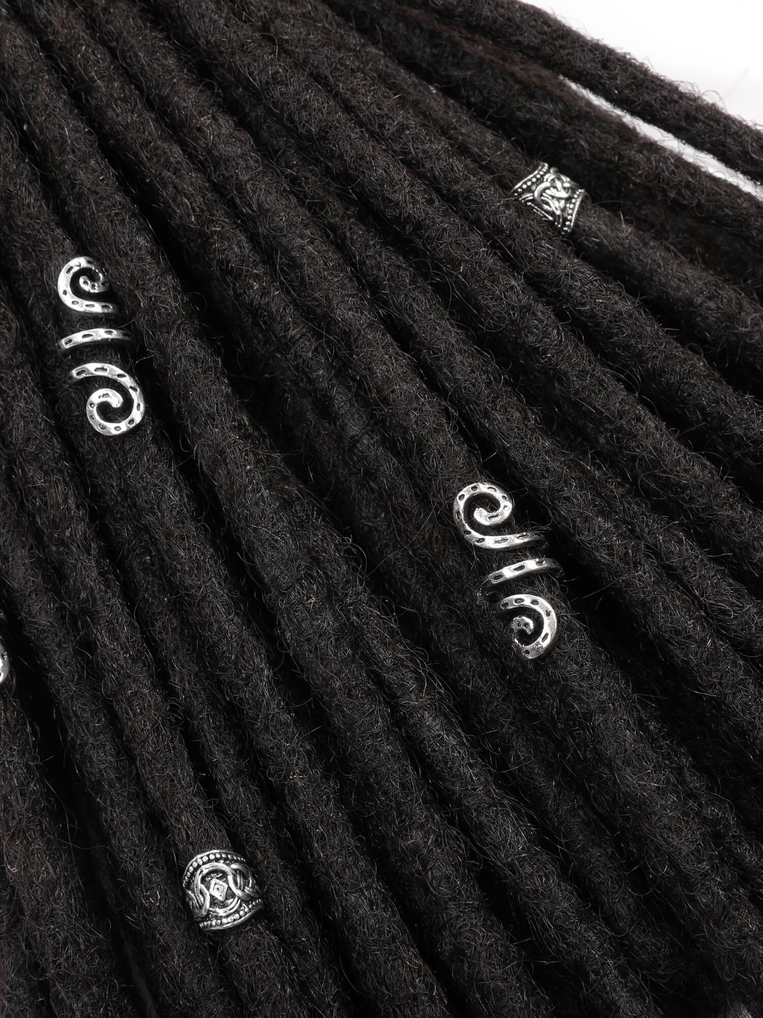 Standard Human Hair Loc Extensions - Natural Black Color - Image 7