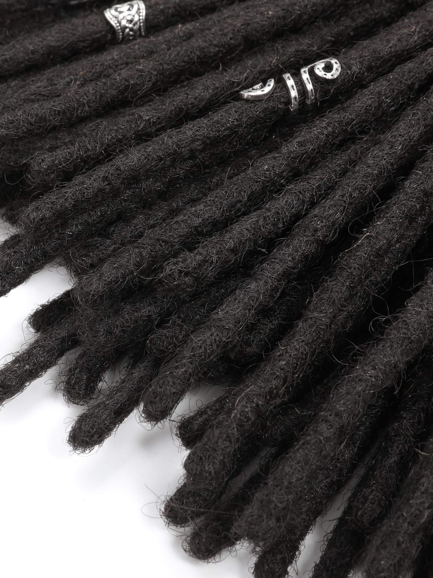 Standard Human Hair Loc Extensions - Natural Black Color - Image 9